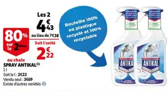 Auchan ANTIKAL spray offre