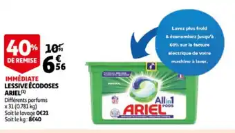 Auchan ARIEL lessive écodoses offre