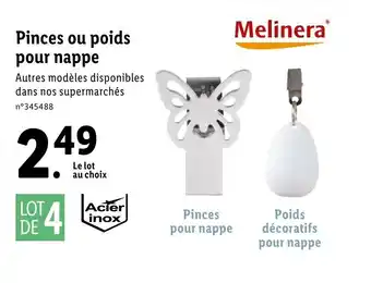 Lidl Pinces ou poids pour nappe offre