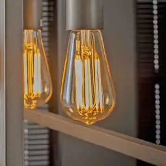 Ampoule led ambrée filament forme goutte lumiÚre chaude e27