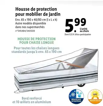 Lidl Housse de protection pour mobilier de jardin offre