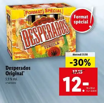 Lidl Desperados Original offre