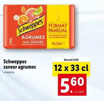 Lidl Schweppes Saveur Agrumes offre