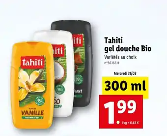 Lidl Tahiti Gel Douche Bio offre