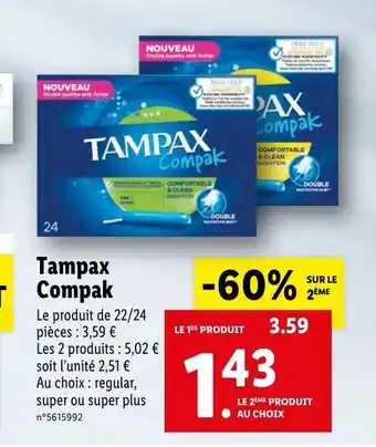 Lidl Tampax Compak offre