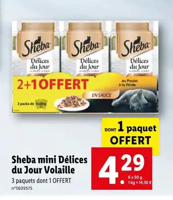 Lidl Sheba Mini Délices Du Jour Volaille offre
