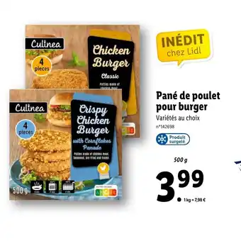 Lidl Pané de Poulet Pour Burger offre