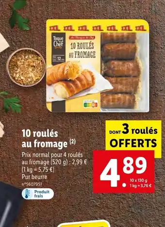 Lidl 10 Roulés Au Fromage offre