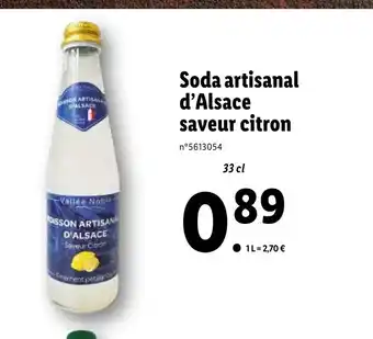 Soda Artisanal d'Alsace Saveur Citron