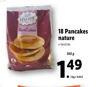Lidl 18 Pancakes Nature offre