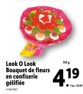 Lidl Look O Look Bouquet de Fleurs En Confiserie Gélifiée offre