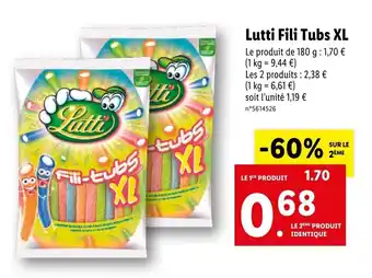 Lidl Lutti Fili Tubs XL offre