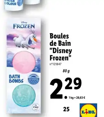 Lidl Boules de Bain Disney Frozen offre