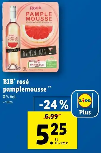 Lidl BIB Rosé Pamplemousse offre