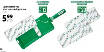 Lidl Set Ou Manchons Pour Rouleau de Pinture offre