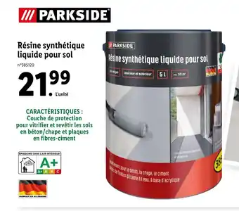 Lidl Résine Synthétique liquide Pour Sol offre