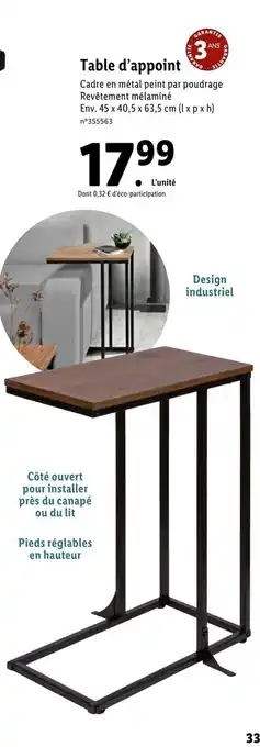 Lidl Table d'appoint offre