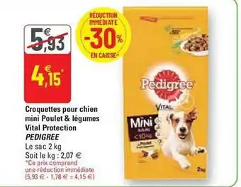 G20 Croquettes pour chien mini poulet & légumes vital protection pedigree offre