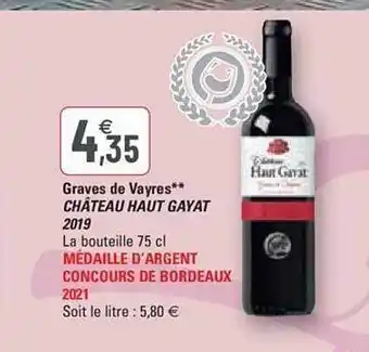 G20 Graves de vayres château haut gayat offre