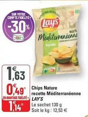 G20 Chips nature recette méditerranéenne lay's offre