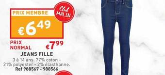 Trafic Jeans fille offre