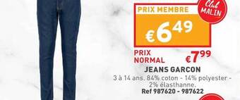 Trafic Jeans garçon offre
