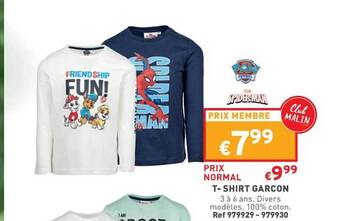 Trafic T-shirt garçon offre