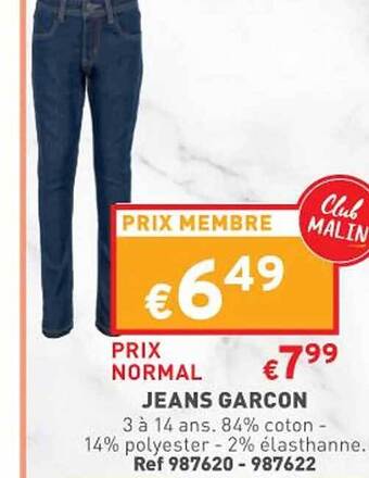 Trafic Jeans garçon offre