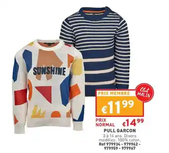 Trafic Pull garçon offre