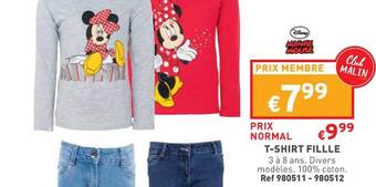 Trafic T-shirt fille offre
