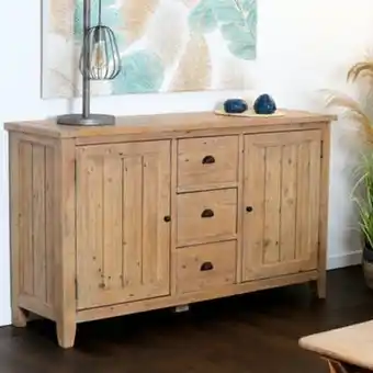 Buffet rustique bois recyclé clair salerne