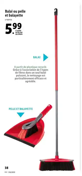 Lidl Balai Ou Pelle Et Balayette offre