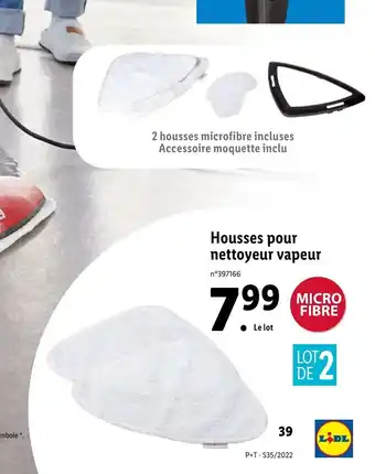 Lidl Housses Pour Nettoyeur Vapeur offre