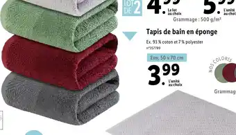 Lidl Tapis de Bain En éponge offre
