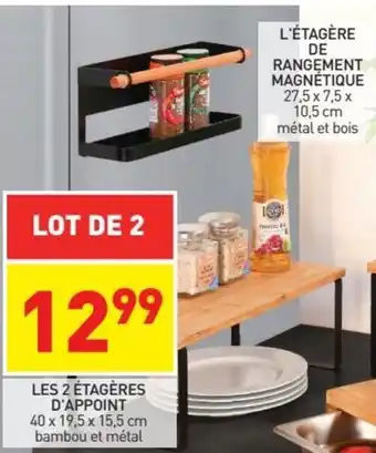 Stokomani Les 2 Étagères d'Appoint offre