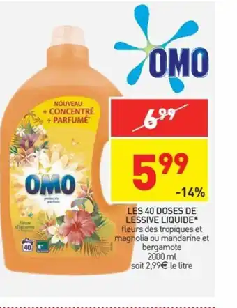 Stokomani Omo 40 Doses de Lessive liquide offre
