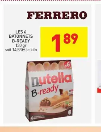 Stokomani Ferrero Les 6 Bâtonnets B-Ready offre