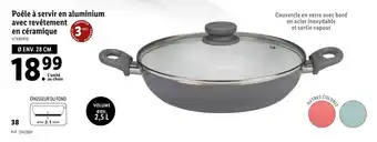 PoĂȘle Ă servir en aluminium avec revĂȘtement en cĂ©ramique