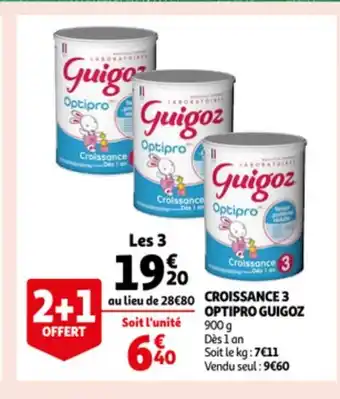 Auchan Optipro Guigoz Croissance 3 offre