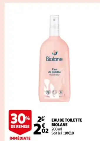 Auchan Biolane Eau de Toilette offre