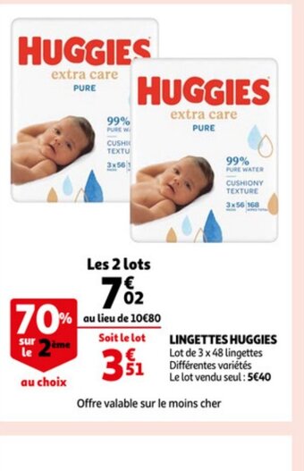 Auchan Lingettes Huggies offre