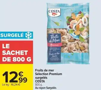 Costa fruits de mer sélection premium surgelés