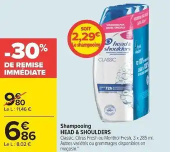 Carrefour Head & shoulders shampooing offre