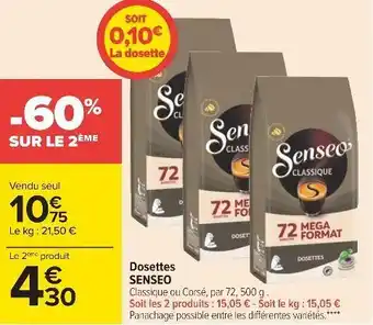 Carrefour Senseo dosettes offre