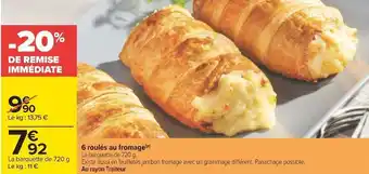 6 roulés au fromage