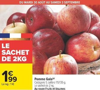 Carrefour Pomme gala offre