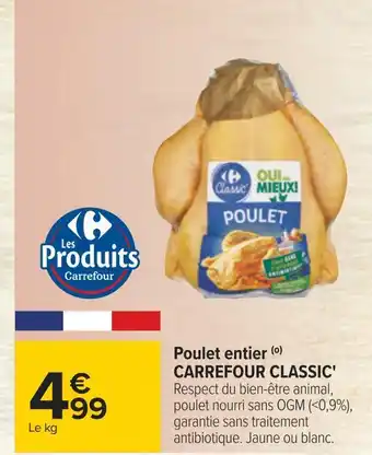 Carrefour Carrefour classic' poulet entier offre