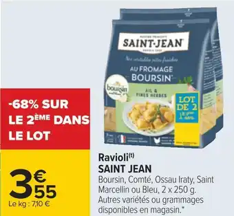 Carrefour Saint jean ravioli offre