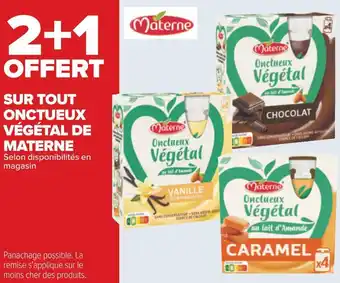 Carrefour Materne bon plan sur tout onctueux végétal de materne offre
