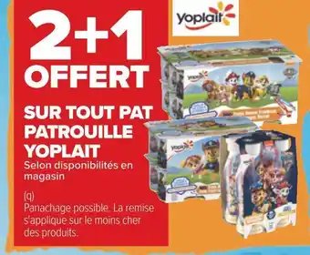 Carrefour Yoplait bon plan sur tout pat patrouille yoplait offre